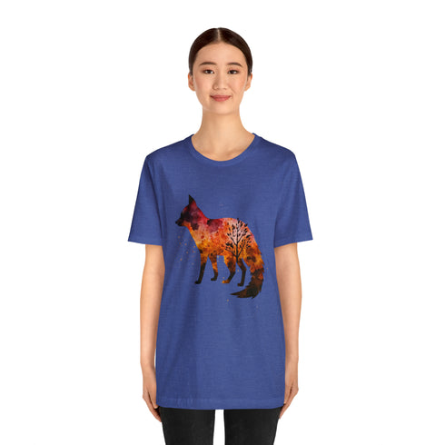 Autumn Fox Silhouette - Short Sleeve Tee